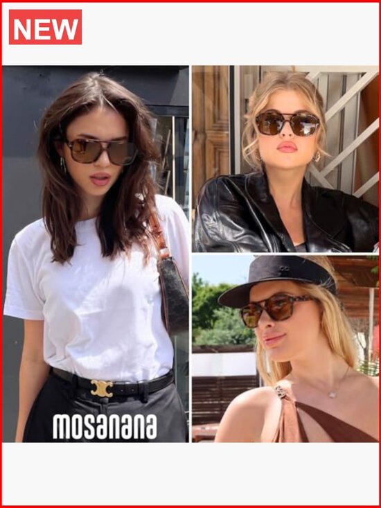 Narrow Square Aviator Sunglasses with UV 400 Protection for Small Face